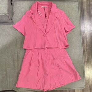 Matching Set- Cropped Blazer & High Waisted Shorts